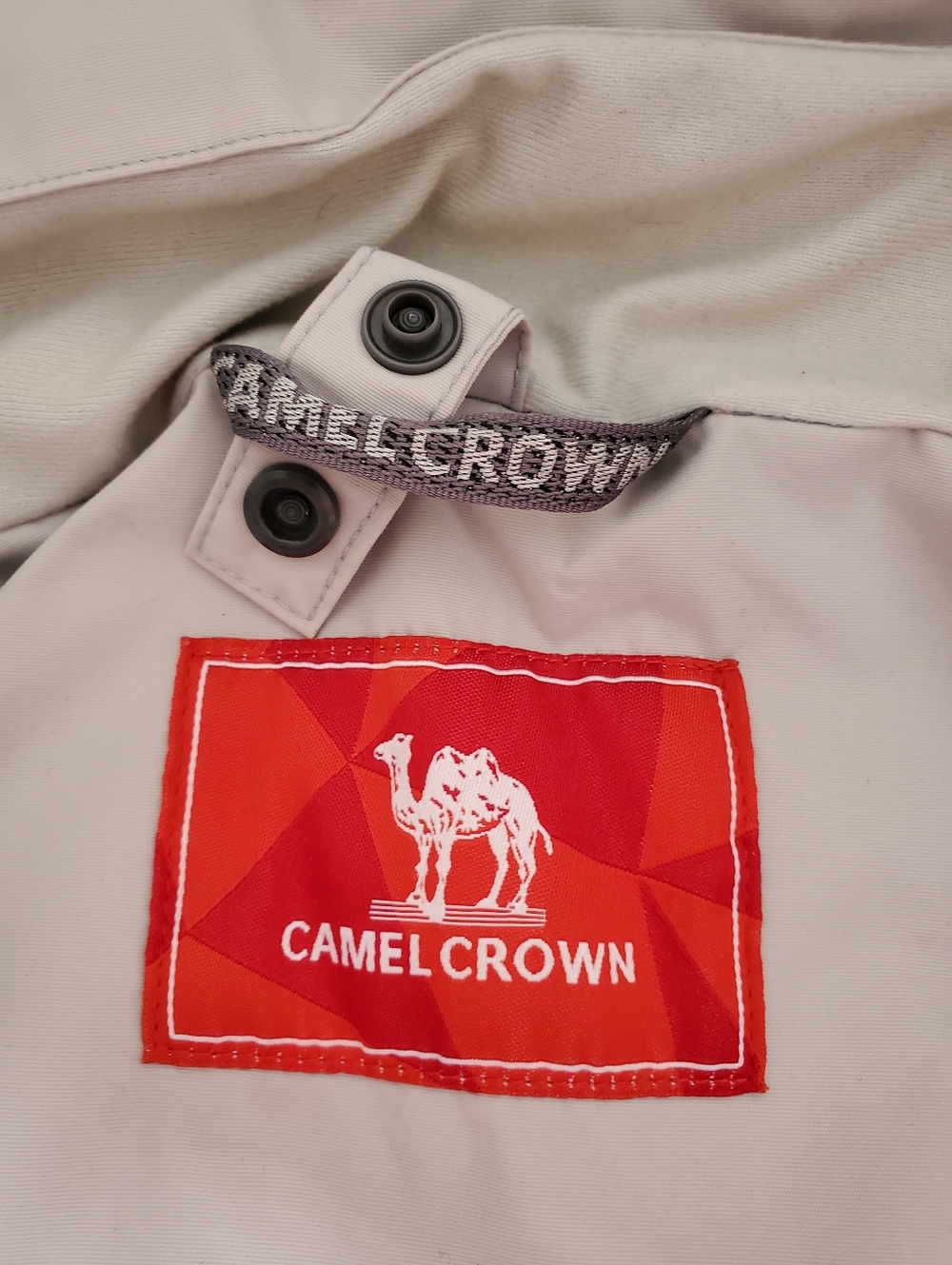 CAMEL CROWN Waterproof Shell Jacket Windbreaker Light Gray - Picture 2 of 16